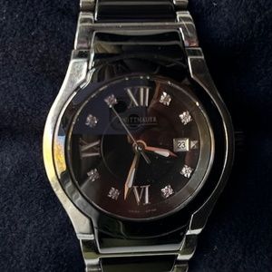 Wittnauer women's Ceramic Stainless Steel Diamond Watch
